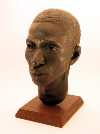Black Man (left) — Trevor Tennant — Clay sculpture
