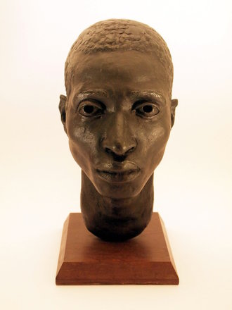 Black Man (facing) — Trevor Tennant — Clay sculpture