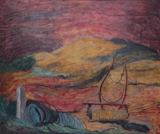 Heavy Roller — Dorothy Annan — Oil on hardboard painting (1935)