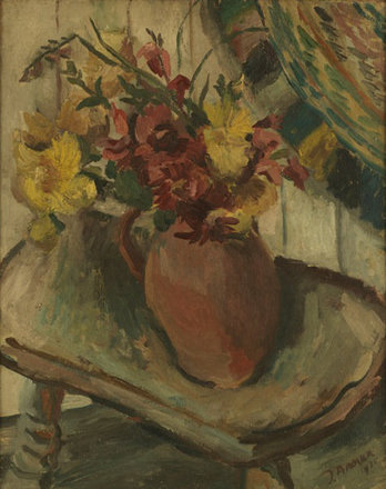 Jug on Stool — Dorothy Annan — Oil on canvas painting (1935)