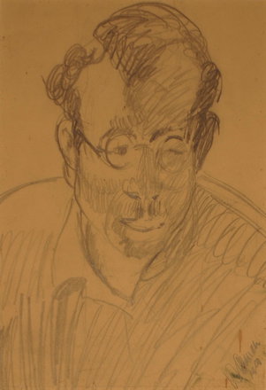 Portrait of Trevor — Dorothy Annan — Pencil on paper drawing