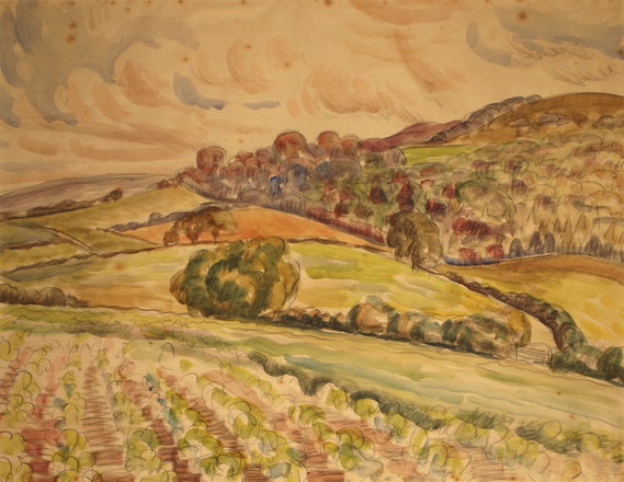 Dawn At Bepton — Trevor Tennant — Watercolour on paper painting (1932)