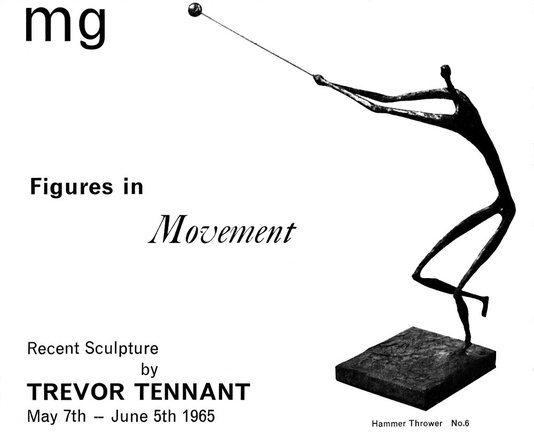 Exhibition catalogue - Trevor Tennant - Molton Gallery 1965 - Figures in Movement (front)
