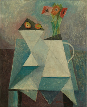 Vase & Jug — Dorothy Annan — Oil on canvas painting (1949)