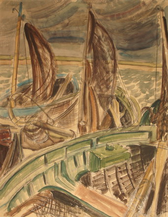Concarneau Harbour No.1 — Trevor Tennant — Watercolour on paper painting