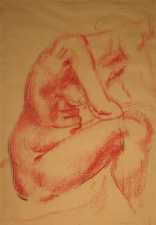 Nude Study No. 2 — Trevor Tennant — Charcoal on paper drawing (1931)
