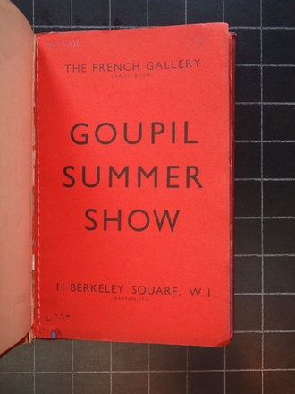 V&A National Art Library exhibition catalogue: 1934 - French Gallery - Goupil Summer Show