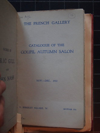 V&A National Art Library exhibition catalogue: 1932 - French Gallery - Goupil Autumn Salon