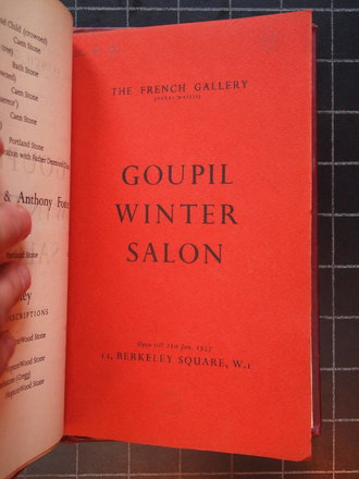 V&A National Art Library exhibition catalogue: 1936 - French Gallery - Goupil Winter Salon