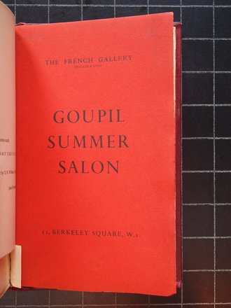 V&A National Art Library exhibition catalogue: 1936 - French Gallery - Goupil Summer Salon