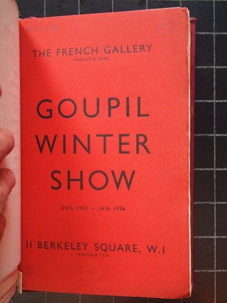 V&A National Art Library exhibition catalogue: 1935 - French Gallery - Goupil Winter Show