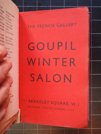 V&A National Art Library exhibition catalogue: 1934 - French Gallery - Goupil Winter Salon