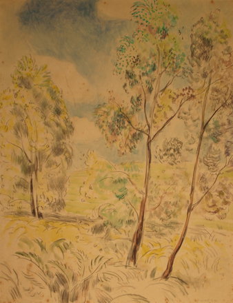 Bracken & Birch No. 2 — Trevor Tennant — Watercolour on paper painting (1932)