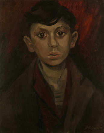 Young Boy — Dorothy Annan — Oil on hardboard painting